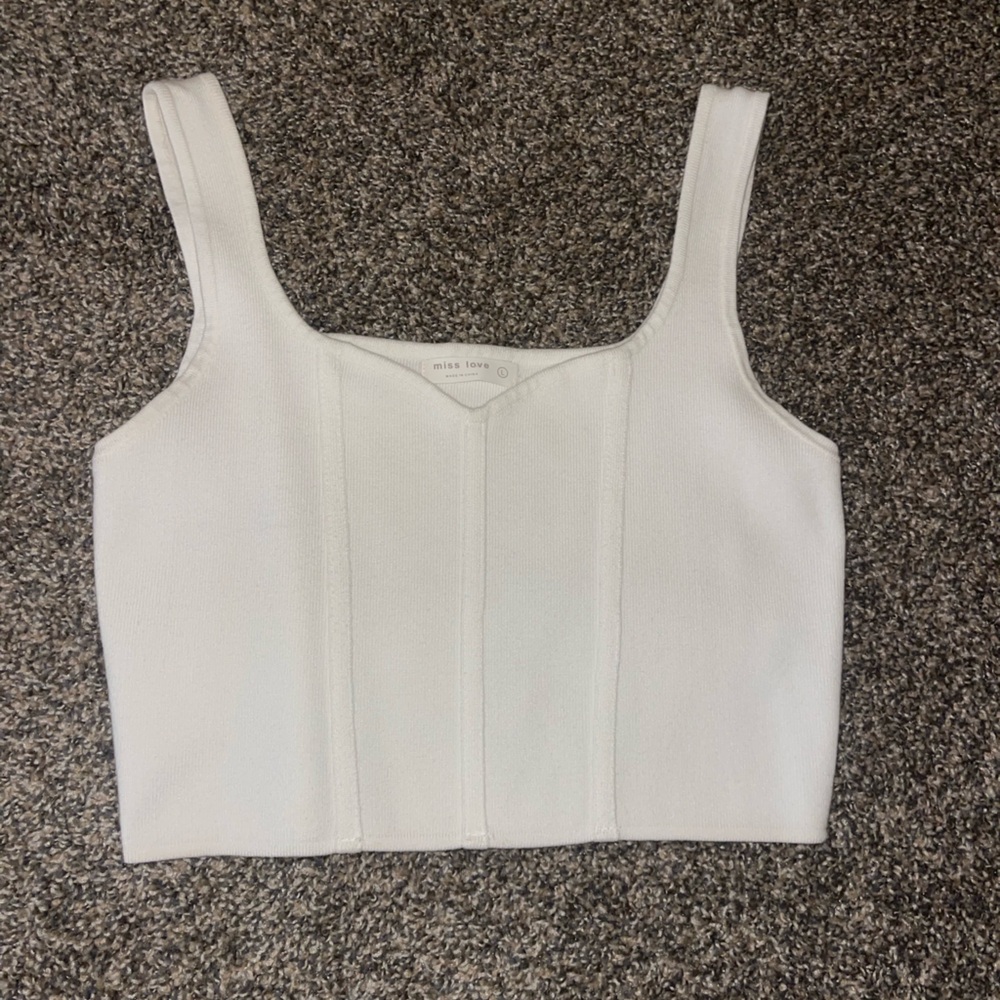 White cropped tank. Worn once.